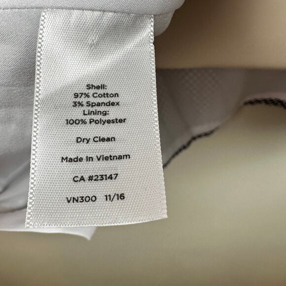 Talbots Blouse Top Sleeveless Gingham Check Plaid Peplum Size 18 Nautical - Picture 9 of 10